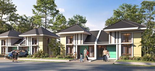 foto tampak rumah tipe NIGELLA G perumahan VILLA NUSA DUA