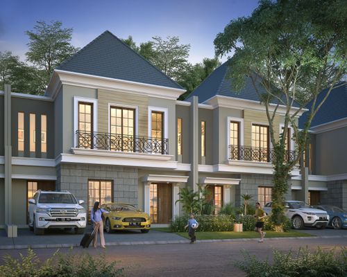 foto tampak rumah tipe INDIRA perumahan SAFIRA GARDEN