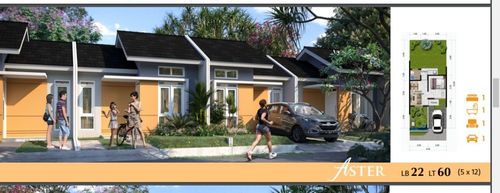 foto denah rumah tipe ASTER perumahan UBUD dan PADMA (CITRA MAJA RAYA 2)