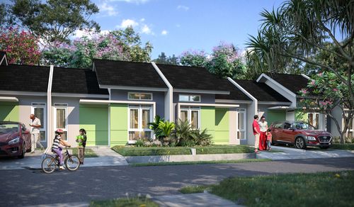 foto tampak rumah tipe ANYELIR perumahan UBUD dan PADMA (CITRA MAJA RAYA 2)