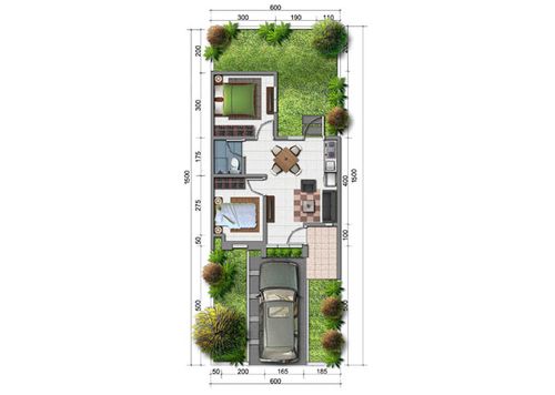 foto denah rumah tipe CHOPIN-43 perumahan BUKIT DAGO