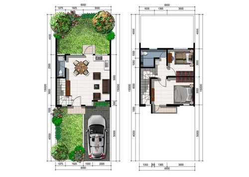 foto denah rumah tipe MOZART-75 perumahan BUKIT DAGO