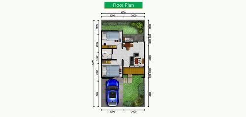 foto denah rumah tipe NF7-0010 perumahan SERPONG NATURA CITY