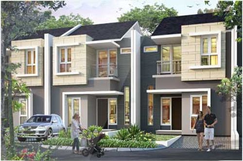 foto tampak rumah tipe VIVALDI-90 perumahan BUKIT DAGO