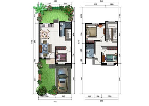 foto denah rumah tipe VIVALDI-90 perumahan BUKIT DAGO