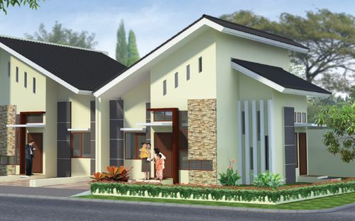 foto tampak rumah tipe LUWU perumahan SA12.6-01 CLUSTER DAMAR KHI