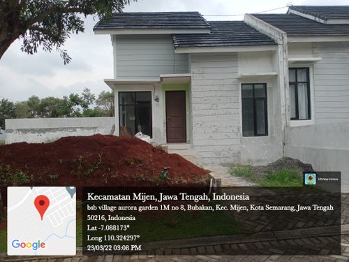 foto tampak rumah tipe Aster 30 perumahan BSB Village Aurora Garden