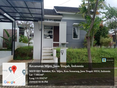 foto tampak rumah tipe Primrose 42 perumahan BSB Village Aurora Terrace