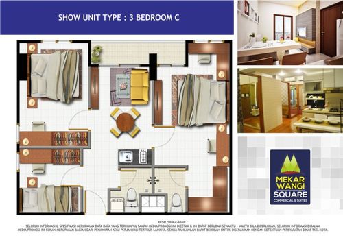 foto tampak rumah tipe 3BC 1.031 perumahan Mekarwangi Square Commercial And Suites