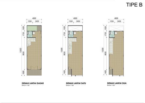 foto denah rumah tipe B (Standard) perumahan Ruko Pasar Modern Timur Tahap 2