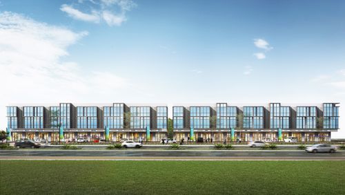 foto tampak rumah tipe D (Standard) perumahan Ruko Pasar Modern Timur Tahap 2