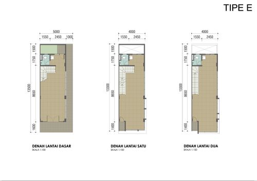 foto denah rumah tipe E (Hook) perumahan Ruko Pasar Modern Timur Tahap 2