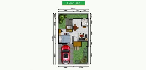foto denah rumah tipe NF10-0036 perumahan SERPONG NATURA CITY
