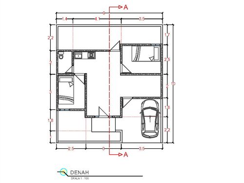 foto denah rumah tipe 45 perumahan PERUMAHAN CITY GARDEN ASRI
