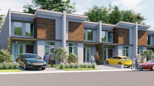 foto tampak rumah tipe 37/72 perumahan Royal Sentraland