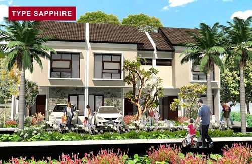 foto tampak rumah tipe SAPPHIRE perumahan JADE PARK SERPONG 2