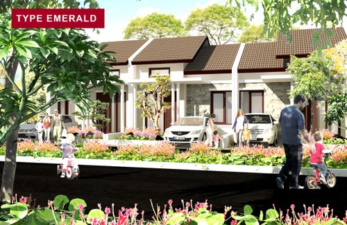 foto tampak rumah tipe EMERALD perumahan JADE PARK SERPONG 2