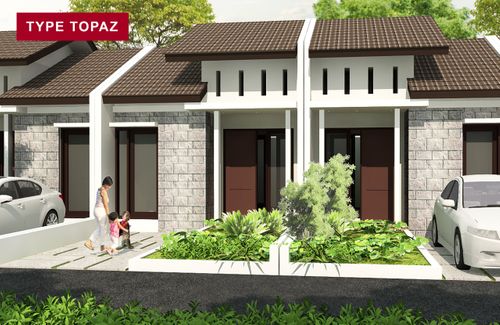 foto tampak rumah tipe TOPAZ perumahan JADE PARK SERPONG 2