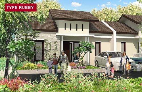 foto tampak rumah tipe RUBBY perumahan JADE PARK SERPONG 2