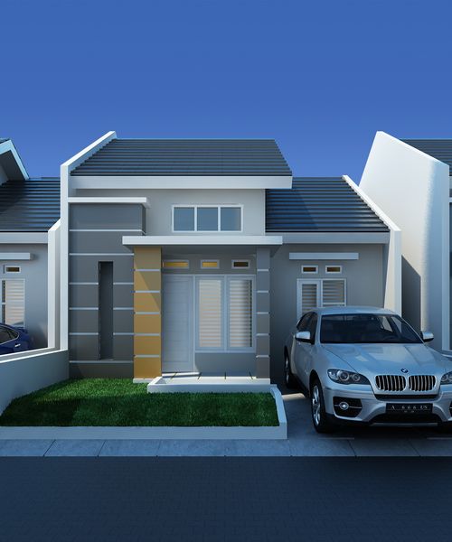 foto tampak rumah tipe rose perumahan Tasnim leles Regency