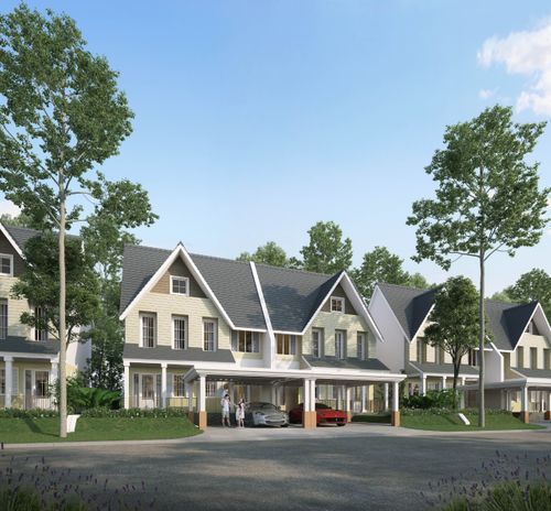 foto tampak rumah tipe CASTLETON COUPLE perumahan ROYAL TAJUR RESIDENCE, CLUSTER AVEBURY