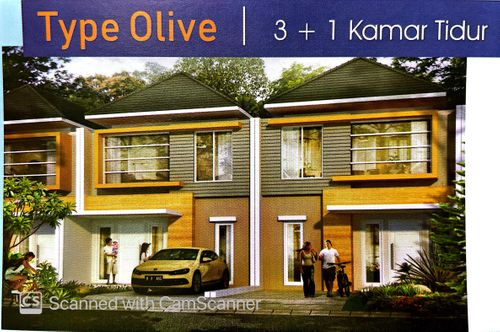foto tampak rumah tipe OLIVE (90/128) perumahan PIANO GOLF & SERENADE LAGOON - GOLF ISLAND