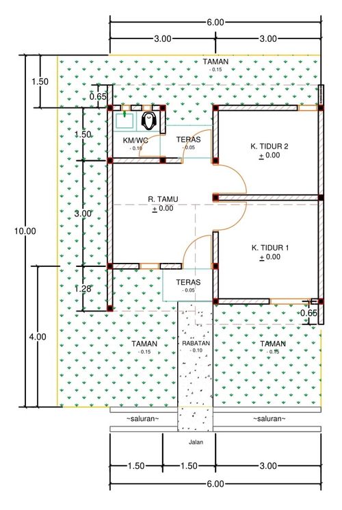 foto denah rumah tipe E31-1 perumahan Kepuren Residence (Kepuren)