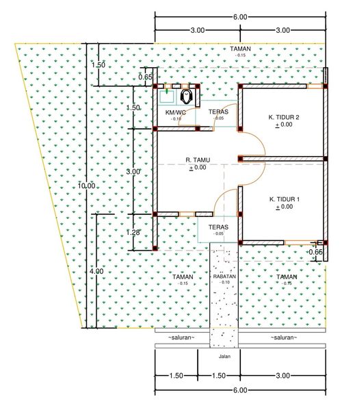 foto denah rumah tipe F33-7 perumahan Kepuren Residence (Kepuren)