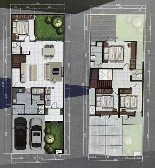 foto denah rumah tipe TRISHA perumahan THE PRAMBANAN RESIDENCE EB
