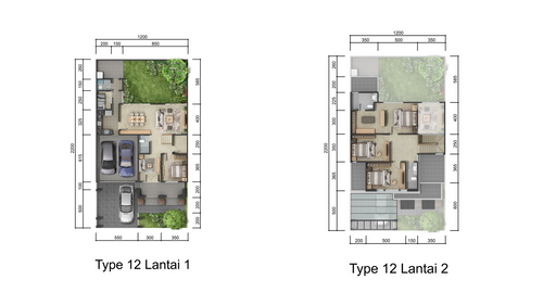 foto denah rumah tipe ALEXANDRITE perumahan CitraLand Puncak Tidar Malang