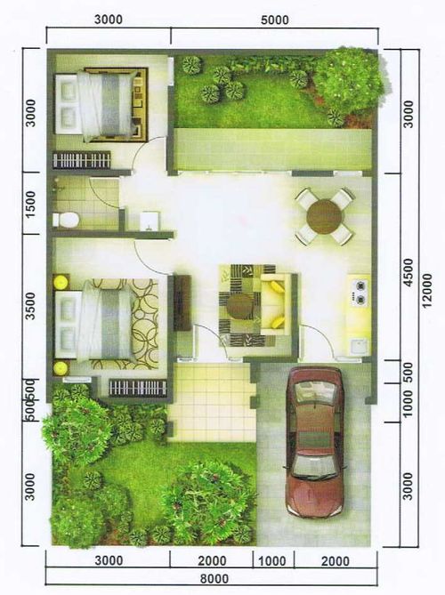 foto denah rumah tipe SAVANA perumahan ORIANA PERMATA BINTARO JAYA