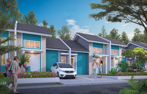 foto tampak rumah tipe Lotus 4 Hoek 135 (17-Des-21) perumahan CitraIndah City