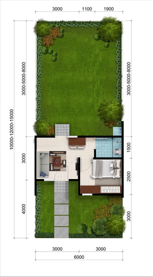 foto denah rumah tipe Melia 1B Hoek 135 (17-Des-21) perumahan CitraIndah City
