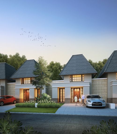 foto tampak rumah tipe AGATE perumahan CitraLand Puncak Tidar Malang