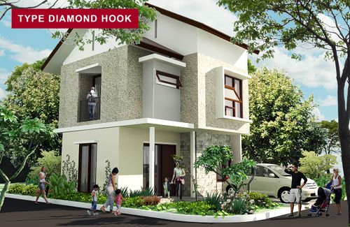 foto tampak rumah tipe DIAMOND HOOK perumahan JADE PARK SERPONG 2 TAHAP 2