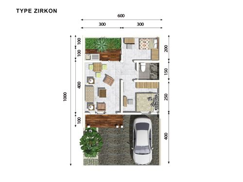 foto denah rumah tipe ZIRKON perumahan JADE PARK SERPONG 2 TAHAP 2