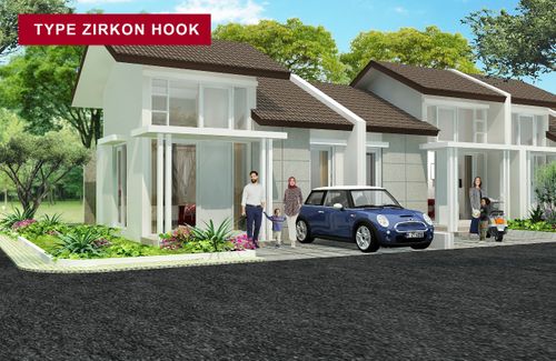 foto tampak rumah tipe ZIRKON HOOK perumahan JADE PARK SERPONG 2 TAHAP 2