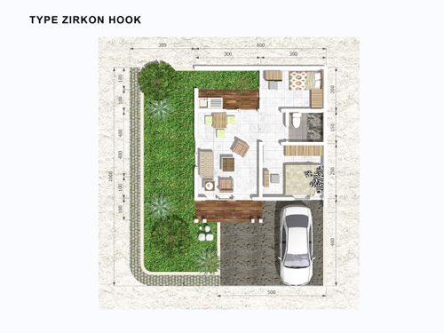 foto denah rumah tipe ZIRKON HOOK perumahan JADE PARK SERPONG 2 TAHAP 2