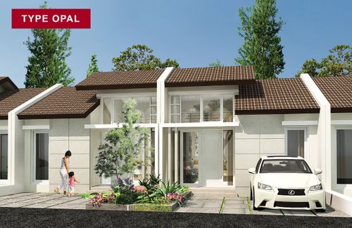 foto tampak rumah tipe OPAL perumahan JADE PARK SERPONG 2 TAHAP 2