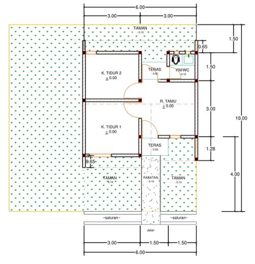 foto denah rumah tipe E22-8 perumahan Kepuren Residence (Kepuren)