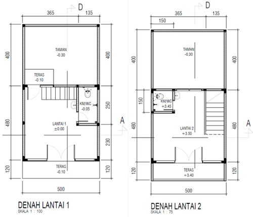 foto denah rumah tipe RUKO 1 perumahan Newtown Park