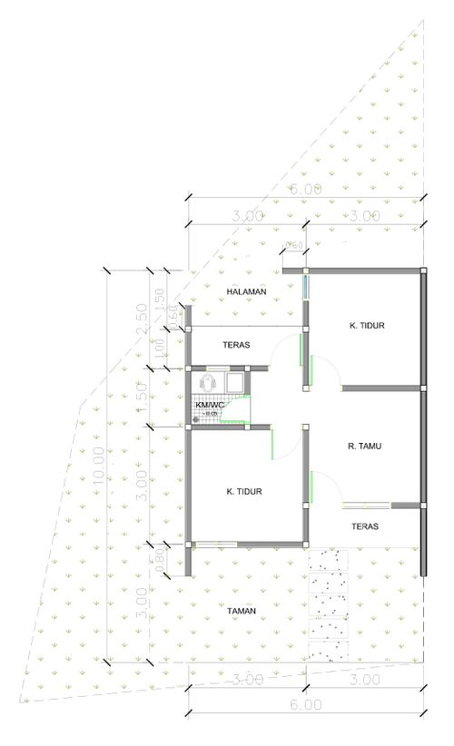 foto denah rumah tipe F11B-1 perumahan Puri Anggrek Serang 4 Teritih
