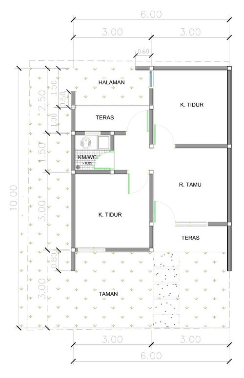 foto denah rumah tipe G10-5 perumahan Puri Anggrek Serang 4 Teritih