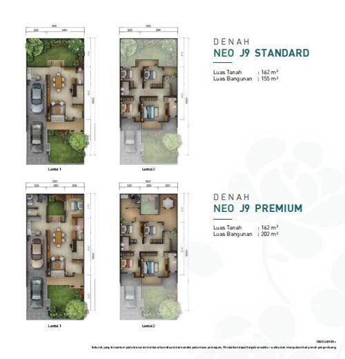 foto denah rumah tipe J9A STANDAR perumahan SUMMARECON MUTIARA MAKASSAR CLUSTER JADE