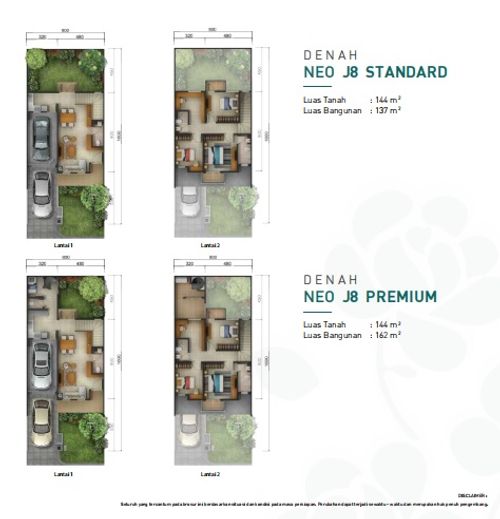 foto denah rumah tipe J8A PREMIUM perumahan SUMMARECON MUTIARA MAKASSAR CLUSTER JADE
