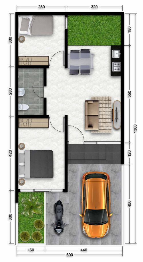 foto denah rumah tipe Cluster Pinus 50B perumahan MEGAH NUSA MADANI