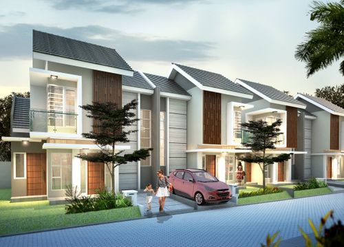 foto tampak rumah tipe 75 perumahan Samira Residence