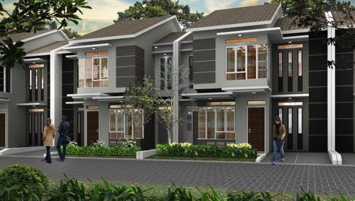 foto tampak rumah tipe 90 perumahan Samira Residence