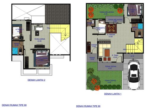 foto denah rumah tipe 90 perumahan Samira Residence