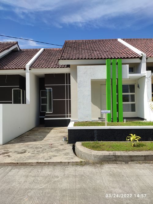 foto tampak rumah tipe Cluster Cempaka 67 perumahan MEGAH NUSA MADANI